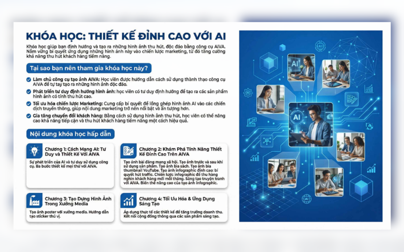 Chi tiết nội dung khóa học Thiết kế đỉnh cao với AI